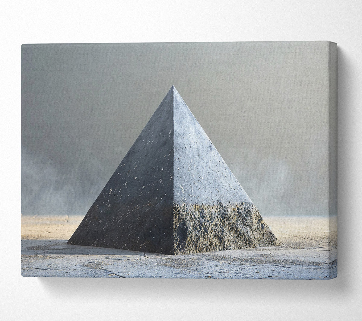 Elegant Grey Pyramid Canvas Modern Wall Art Decor Wallart Direct