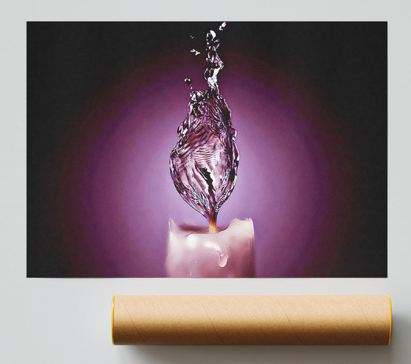 Purple Water Candle