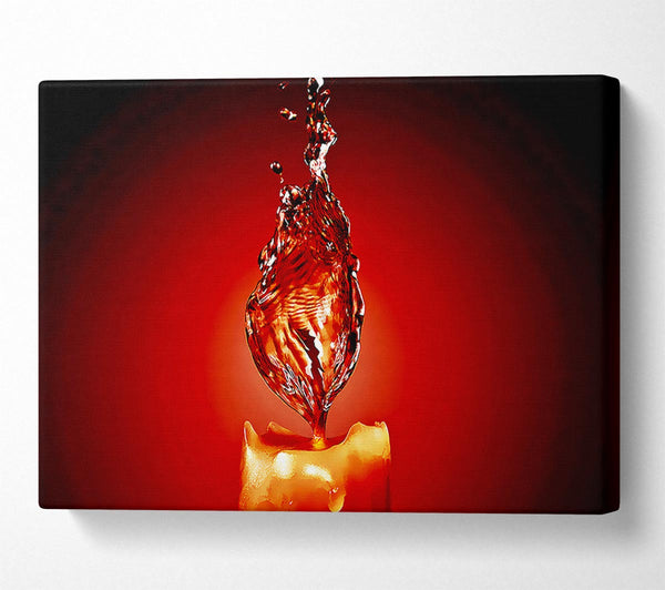 Red Water Candle