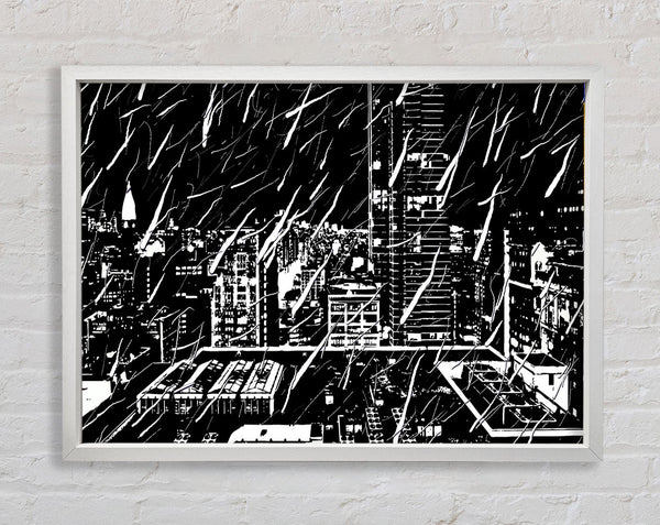 City Illustration B n W