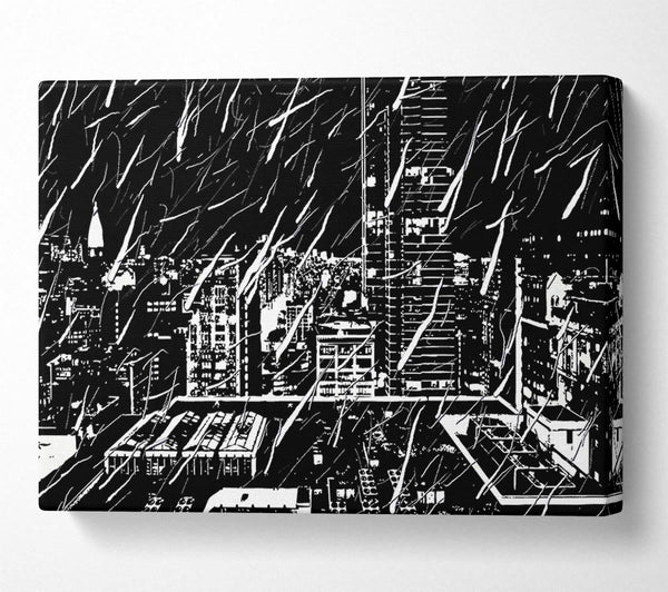 City Illustration B n W