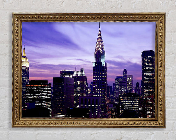 Empire State Building Purple Skys