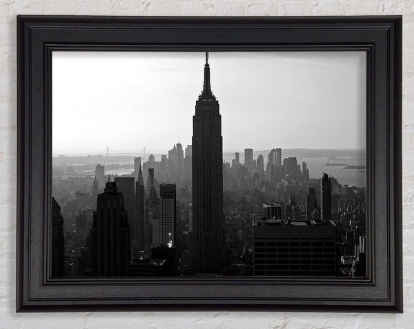 Empire State Building B n W Morning