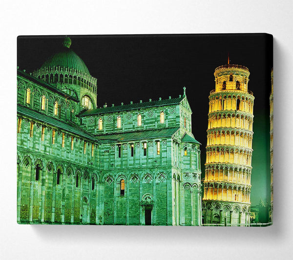 Leaning Tower Of Pisa Green Hue