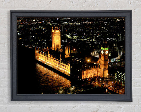 London Houses Of Parliament Ariel View