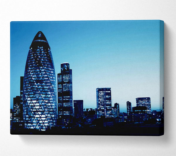 London The Gherkin Blue Cast