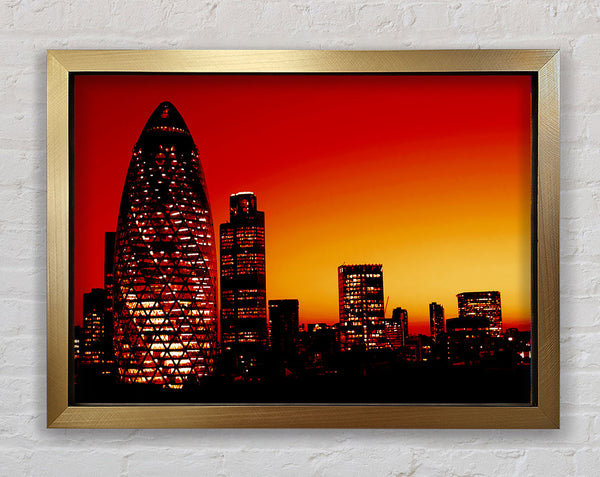 London The Gherkin Orange City