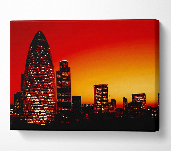 London The Gherkin Orange City