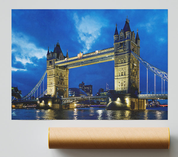 London Tower Bridge Blue Night Skys