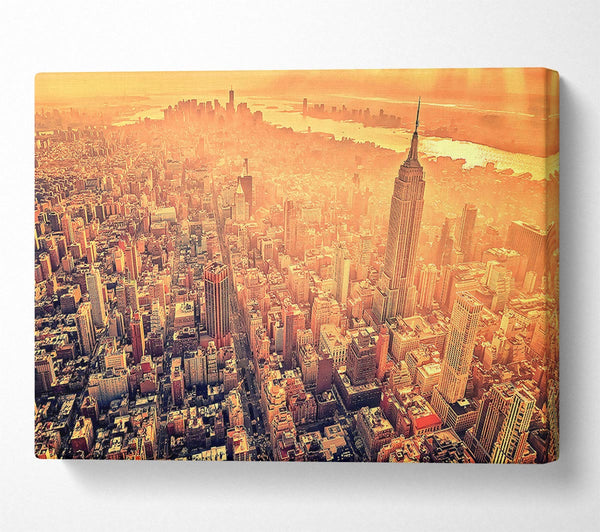 New York City Aerial View Retro