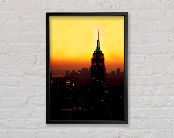 New York City Empire State Building Orange Glow