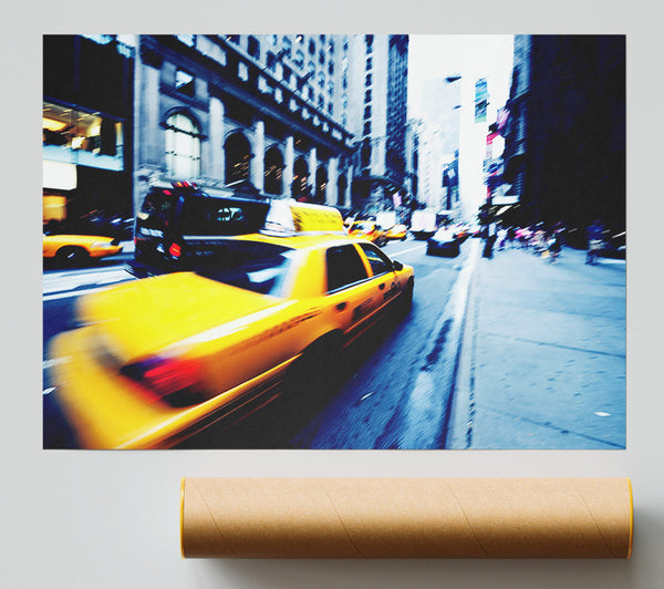 New York City Yellow Cab Blur