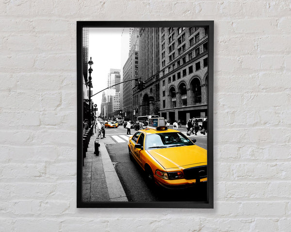 New York City Yellow Taxi Cab On B n W