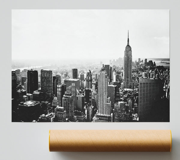 New York Empire State Skyline B N W