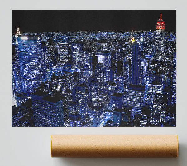 New York City Night Blues Red Top