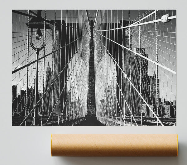 Nyc Brooklyn Bridge Architect B N W