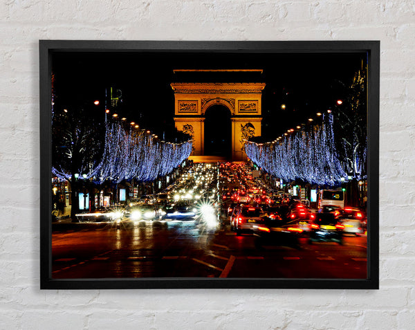 Paris Arc De Triomphe Night Lights