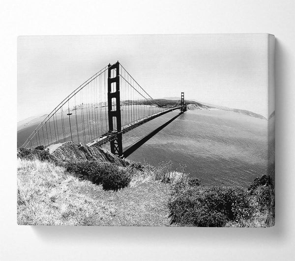 San Francisco Bridge B n W Across The Waters