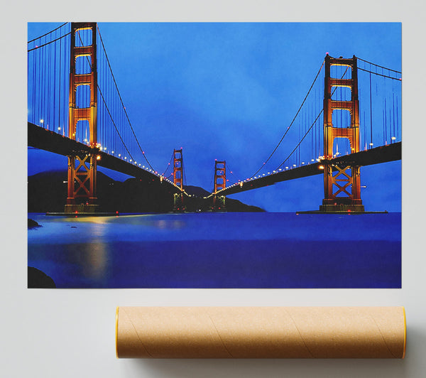 San Francisco Bridge Twins Blue Hue