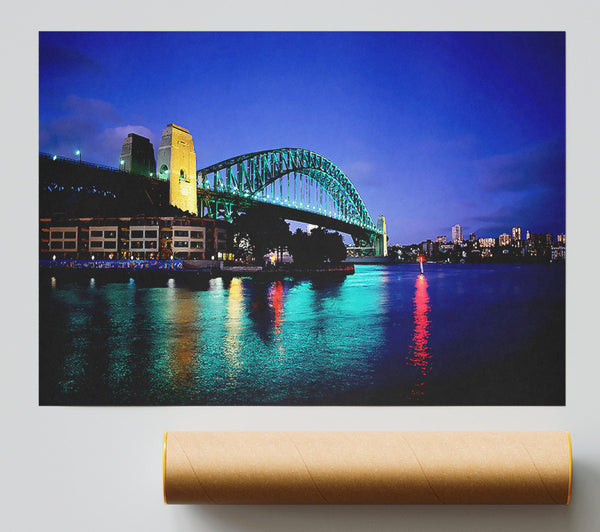 Sydney Harbour Bridge Blue Glow