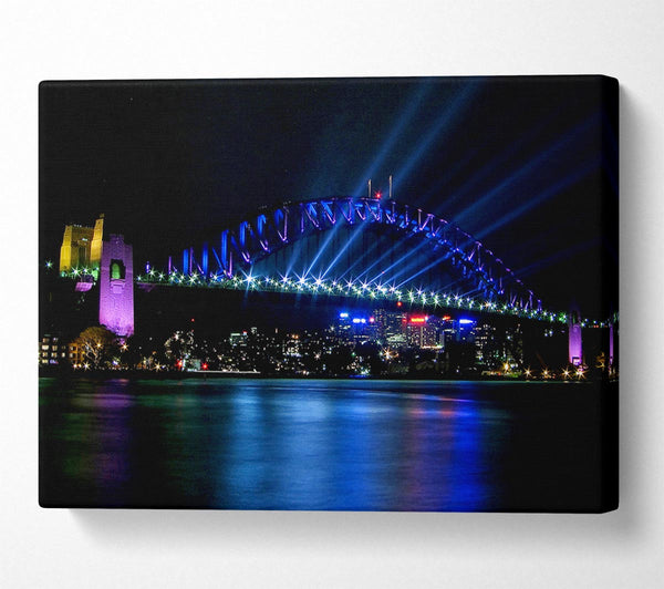 Sydney Harbour Bridge Blue Light