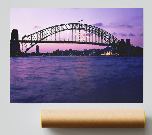 Sydney Harbour Bridge Pink Reflections