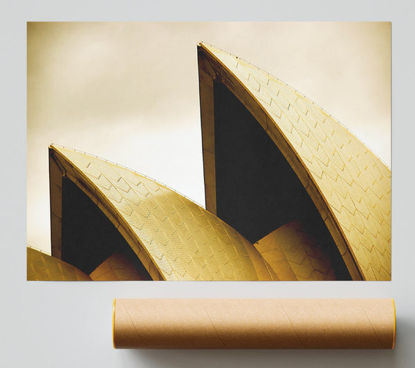 Sydney Opera House Peaks Sepia