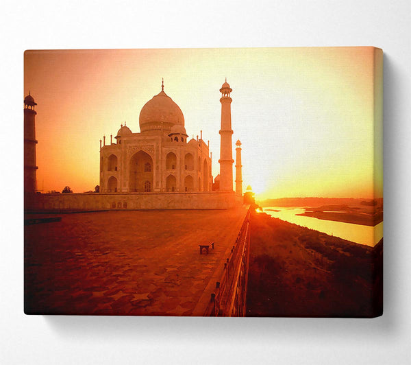 The Taj Mahal At Sunset India