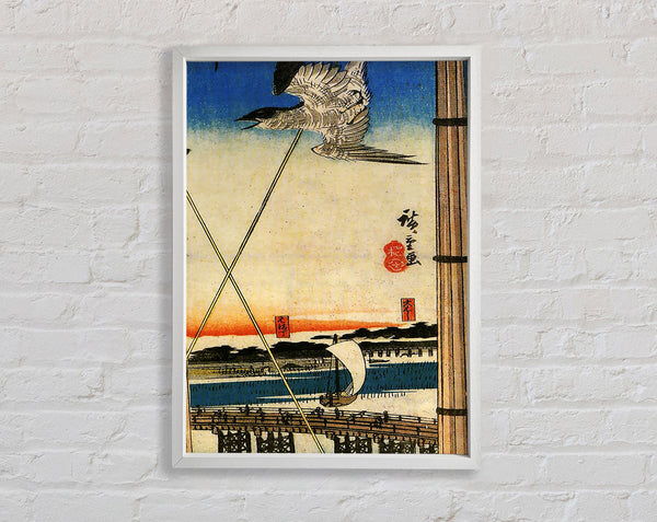 Hiroshige A Cuckoo Flying Past Masts