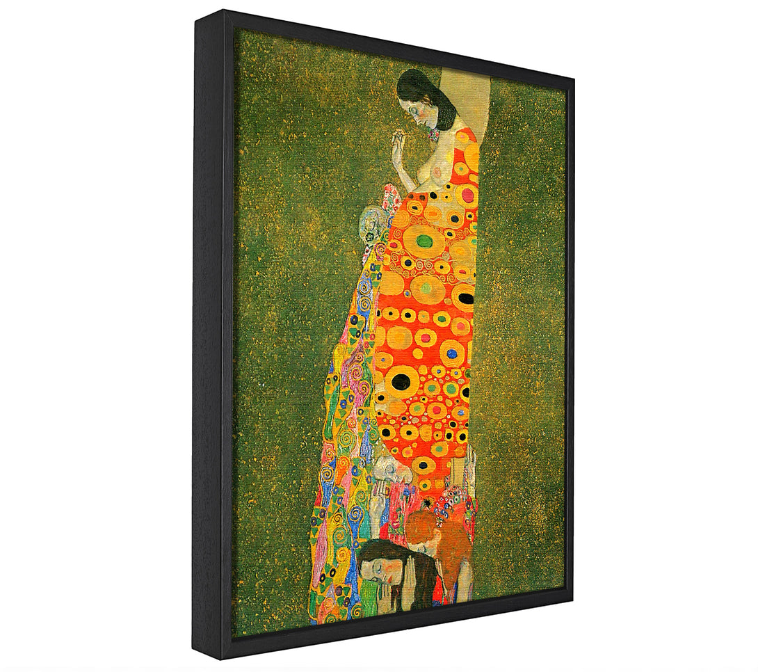 A picture of a Klimt Abandoned Hope framed canvas print sold by Wallart-Direct.co.uk