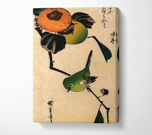 Hiroshige Bird On A Persimmon Tree