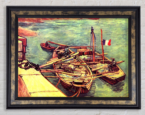 Van Gogh Boats With Sand