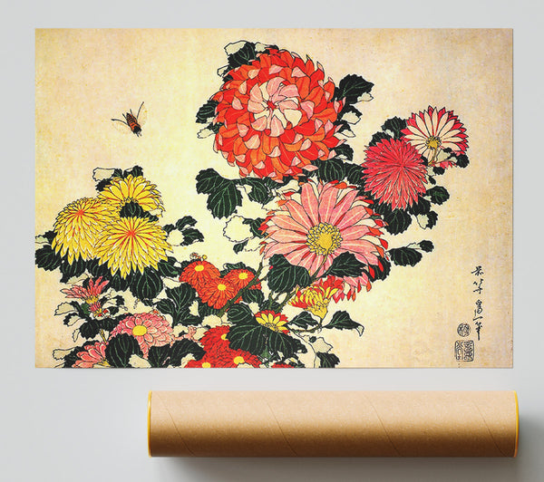 Hokusai Chrysanthemum And Bee