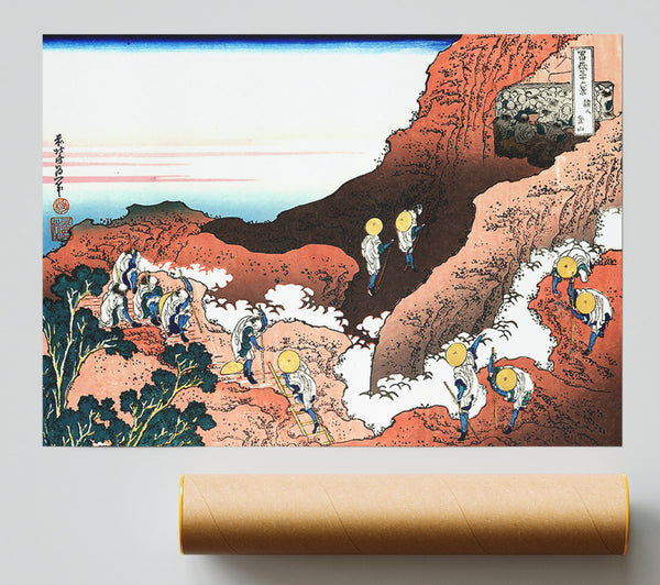 Hokusai Climbing On Mt Fuji