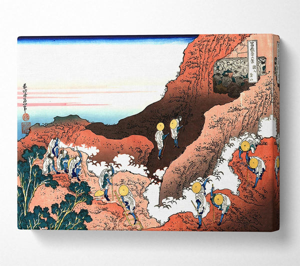 Hokusai Climbing On Mt Fuji