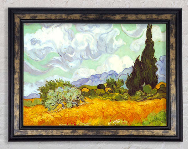 Van Gogh Cornfield With Cyprusses