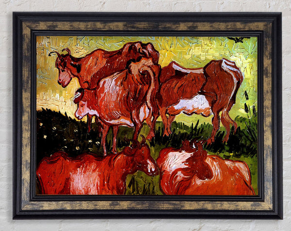 Van Gogh Cows After Jordaens