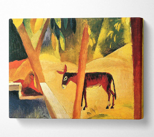 August Macke Donkeys In The Palms