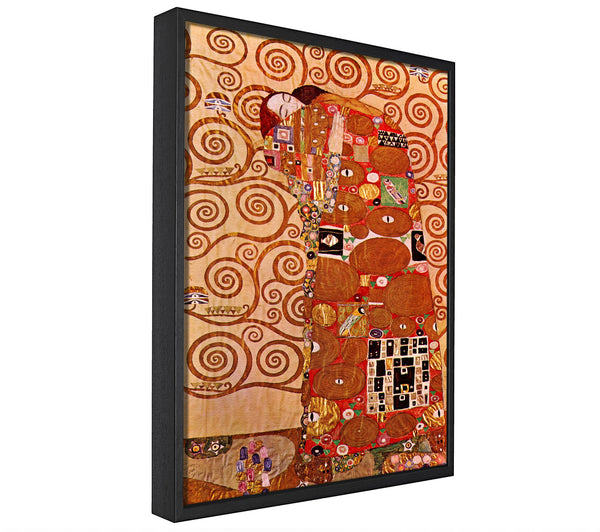 A picture of a Klimt Embrace framed canvas print sold by Wallart-Direct.co.uk