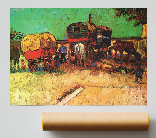 Van Gogh Encampment Of Gypsies With Caravans