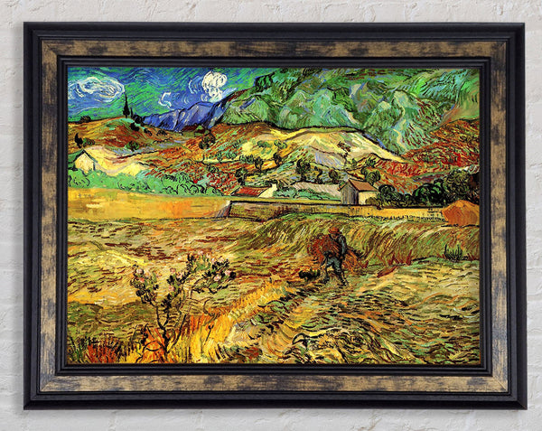 Van Gogh Enclosed Wheat Field With Peasant