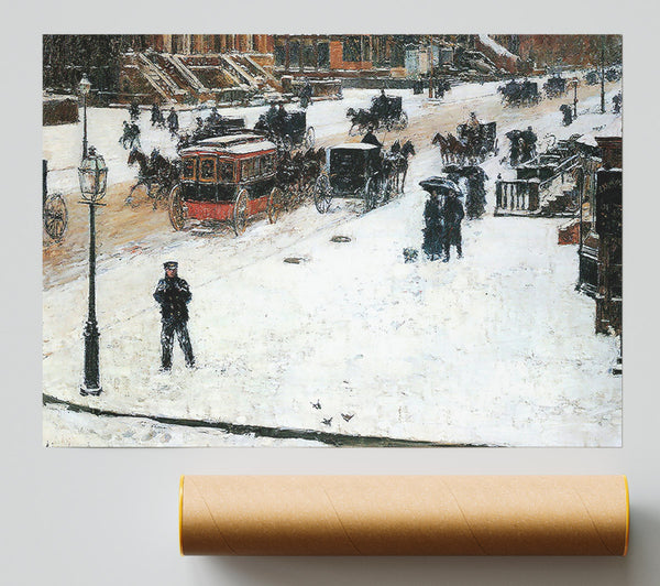 Hassam Fifth Avenue In Winter