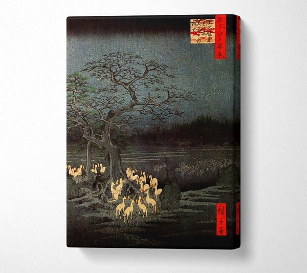 Hiroshige Fire Foxes