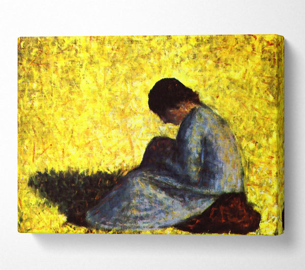 Seurat Girl Seated On The Lawn