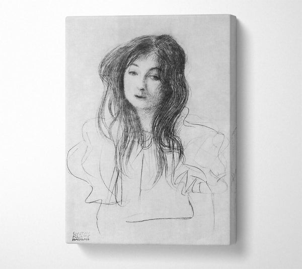 Klimt Girl With Long Hair