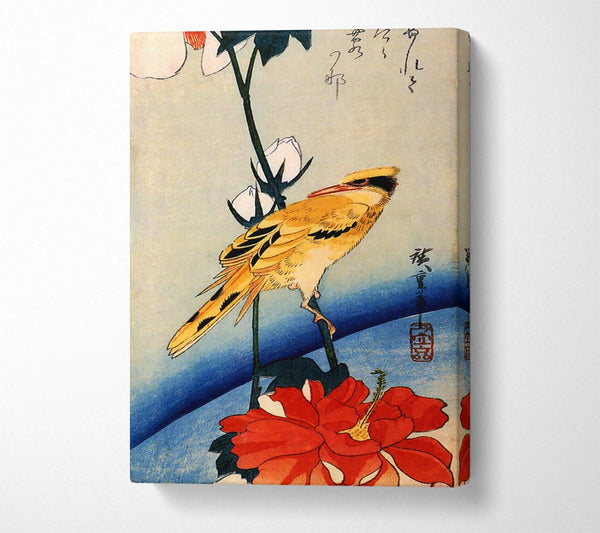 Hiroshige Golden Oriole On A Hibiscus Branch