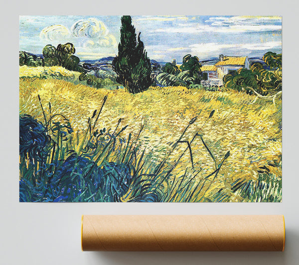 Van Gogh Green Wheat Field With Cypress 2