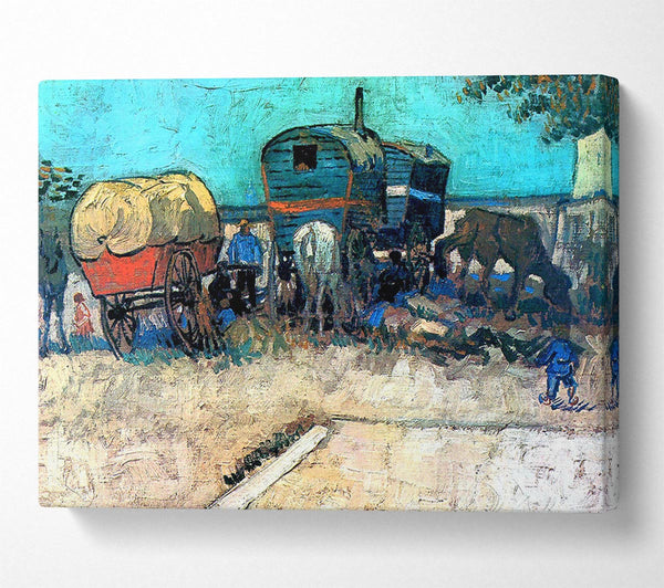 Van Gogh Gypsy Camp With Horse Carriage