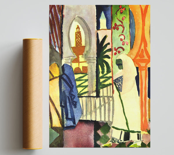 August Macke In The Temple Hall 1