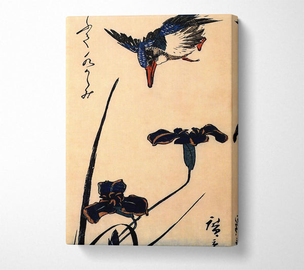 Hiroshige Kingfisher And Lilies 2